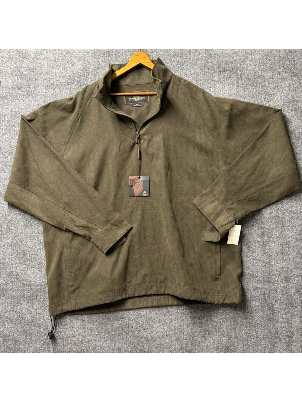 Weatherproof Men’s XXL Olive Herringbone Full-Zip Light Jacket NWT
